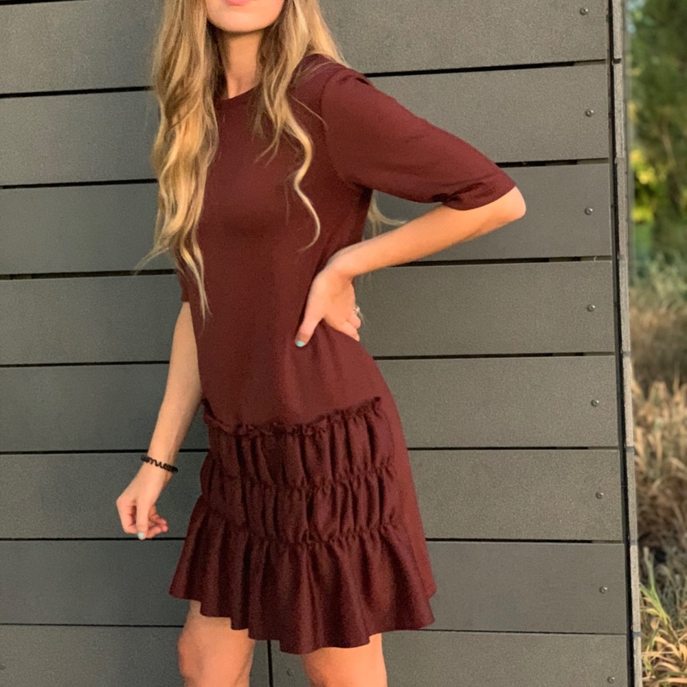 Zara ruffle bottom dress - Picture 1 of 2